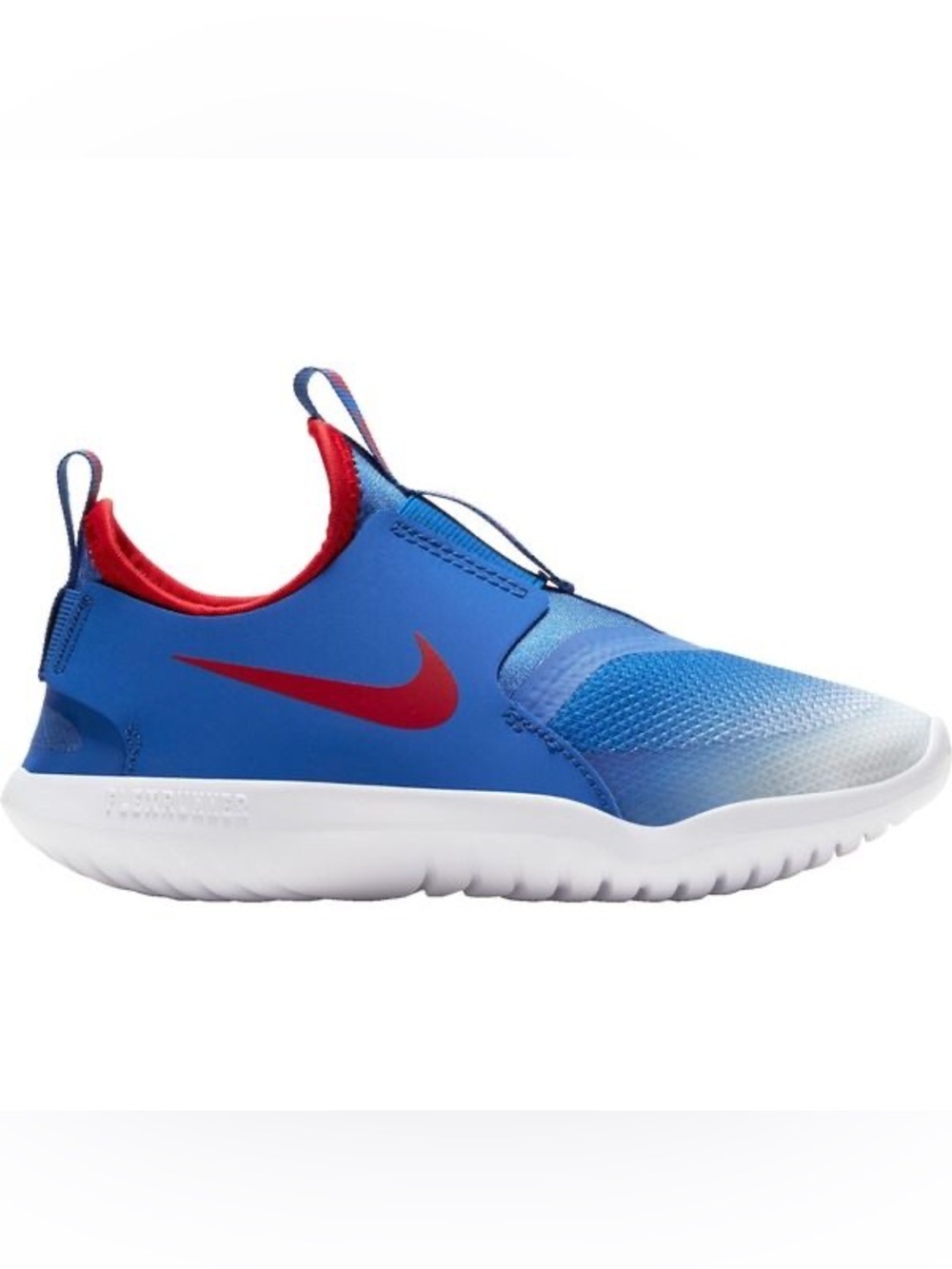 Nike Flex Runner Kids Blue & Red Slip-On Sneakers - Picture 4 of 11
